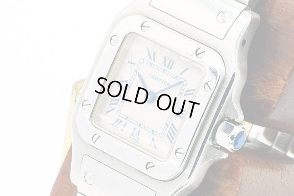 カルティエ　サントスガルベＳＭ　Ｗ２００１７Ｄ４　白文字盤　サイド拡大