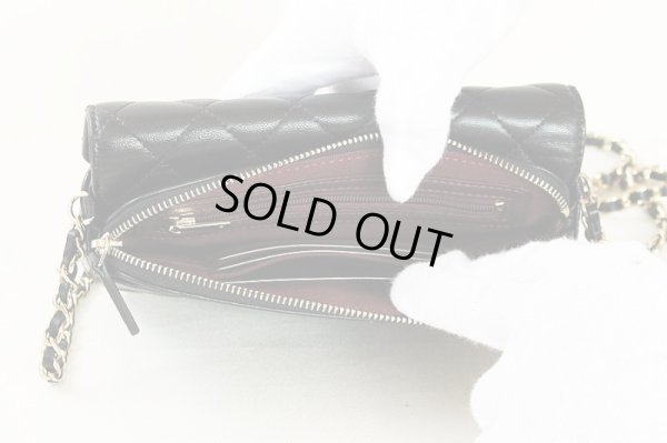 シャネル フラップフォンケース AP2096 ブラック/ゴールド金具 カードケース・小銭入れ