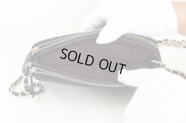 シャネル チェーンウォレット AP0248 ブラック/GP金具 中身