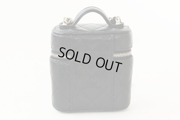 シャネル　スモールヴァニティショルダー AP2503 ブラック／GP金具　裏面