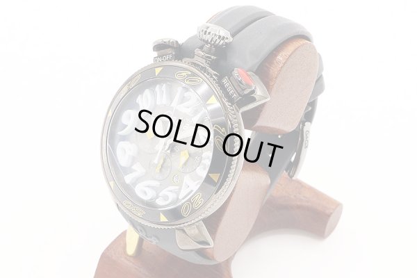 ガガミラノ　マニュアーレ　クロノグラフ　ＭＭ－４８　６０５４．６　グレー文字盤　サイド