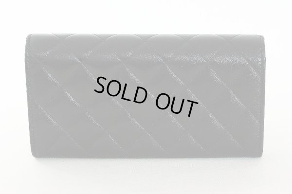 シャネル ロングフラップウォレット AP2961 ブラック/SIV金具 裏面