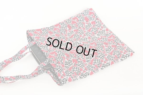 シャネル エコバック マトラッセ チェーンショルダー ブラック/レッド/GP金具 エコバッグ裏面