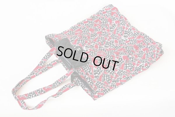 シャネル エコバック マトラッセ チェーンショルダー ブラック/レッド/GP金具 エコバッグサイド