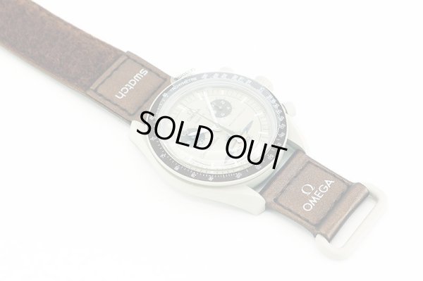 オメガ　スピードマスター　スウォッチコラボ　Ｓ０３３Ｔ１００　グレー文字盤　布ベルト状態表面