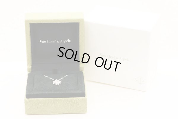 ヴァンクリーフ＆アーペル　750WG スウィート アルハンブラ ペンダント 0.08ct 3.50g　箱