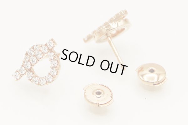 エルメス　750PG フィネス ダイアイリピアス 0.92ct(34P) 4.10g　留め具
