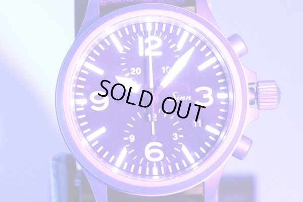 ジン　７５６　クロノグラフ　黒文字盤　ライト