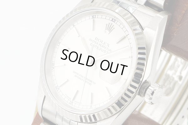 ロレックス　１６２３４　Ｔ９６３９７２　銀文字盤（９６年製）　サイド拡大