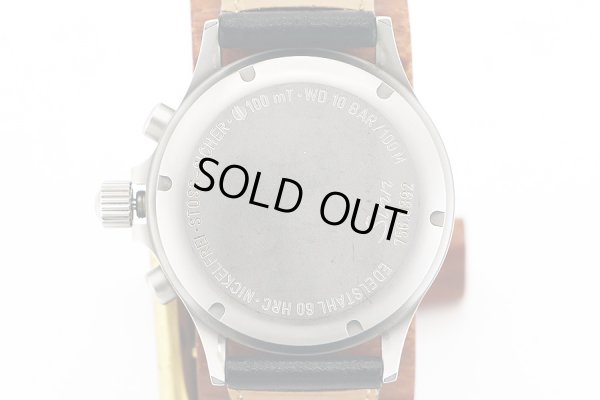 ジン　７５６　クロノグラフ　黒文字盤　裏面拡大