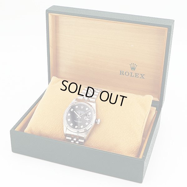 ロレックス　１６２３４Ｇ　Ｙ３１９７４３　黒文字盤　新１０Ｐ　（２００２年製）　箱