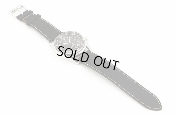 ロンジン　レジェンドダイバー　Ｌ３．６７４．４　黒文字盤　２ツリューズ　革ベルト状態　表面