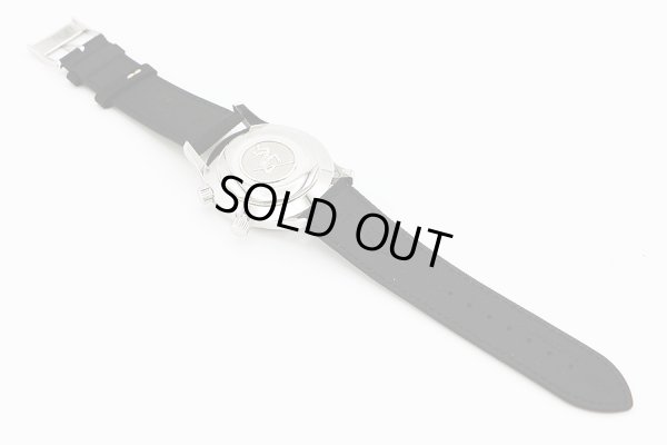 ロンジン　レジェンドダイバー　Ｌ３．６７４．４　黒文字盤　２ツリューズ　革ベルト状態　裏面