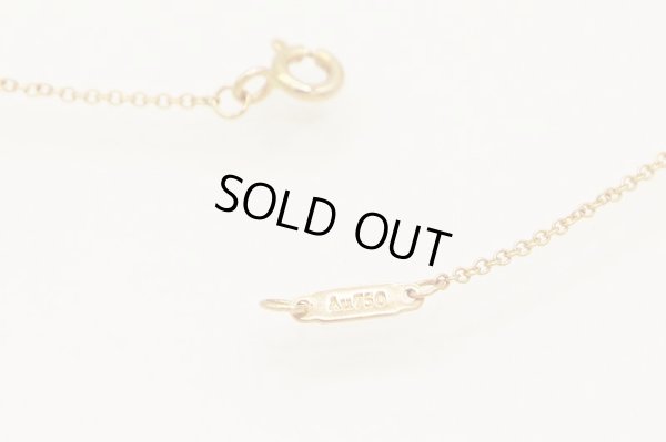 ティファニー　750PG ペーパーフラワー ダイアイリオープンフラワーネックレス 1.90g　刻印(2)