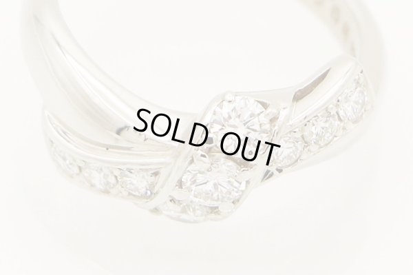 ポーラ　PT900 ダイアイリリング 0.52ct 6.80g　拡大