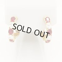 クイーン　750YG ルビーダイアイリイヤリング 1.02ct 0.94ct 1.03ct 0.94ct 5.60g