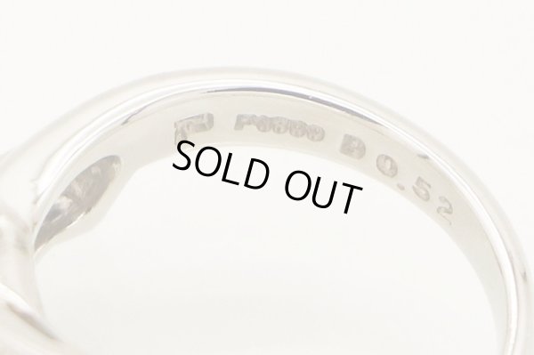 ポーラ　PT900 ダイアイリリング 0.52ct 6.80g　刻印(1)
