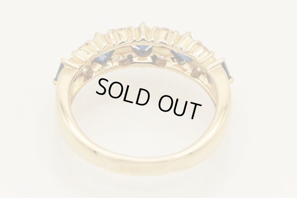 ポーラ　750YG サファイアダイアイリリング 0.82ct 0.28ct 4.50g　内側