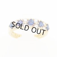 ポーラ　750YG サファイアダイアイリリング 0.82ct 0.28ct 4.50g
