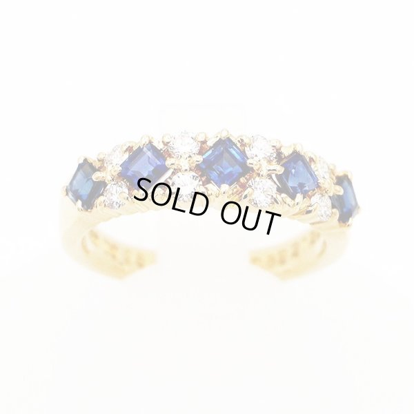 ポーラ　750YG サファイアダイアイリリング 0.82ct 0.28ct 4.50g