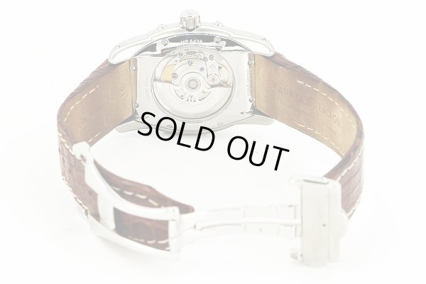 モーリス・ラクロア　トノー　ムーンフェイス３カレンダー　ＭＰ４６３９　白文字盤　革ベルト