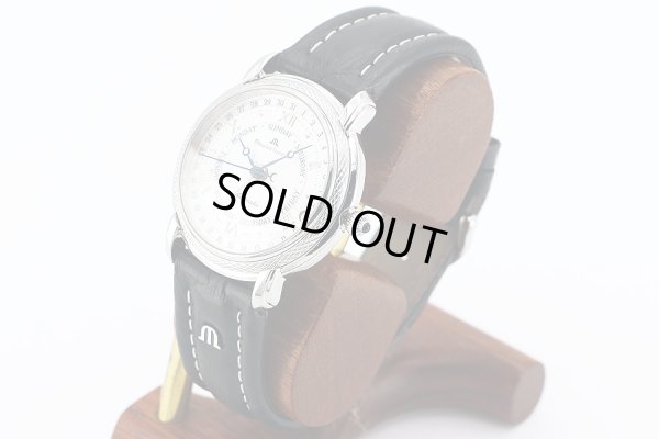 モーリス・ラクロア　５ハンズ　２３１１　銀文字盤　サイド