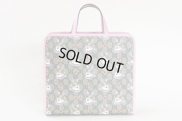 グッチ チルドレンズ ヒグチユウコ 2WAYトートバック 630542 213313 ベージュ/ピンク 裏面