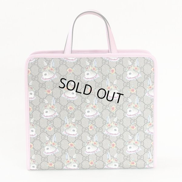 グッチ　チルドレンズ ヒグチユウコ 2WAYトートバック 630542 213313 ベージュ／ピンク