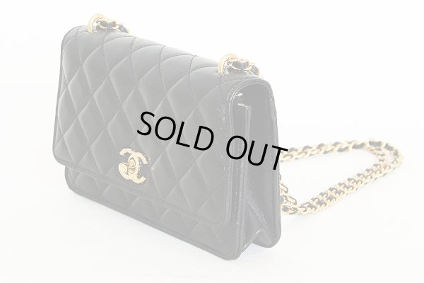 シャネル チェーンウォレット AP3102 ブラック/GP金具 サイド