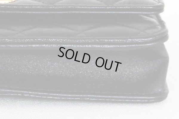 シャネル チェーンウォレット AP3102 ブラック/GP金具 底拡大