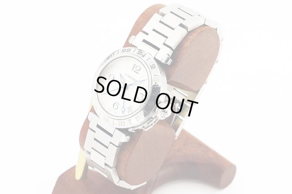 カルティエ　パシャＣ　メリディアン　２３７７　銀文字盤　サイド