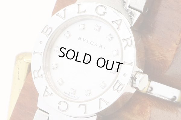 ブルガリ　ブルガリブルガリ　ＢＢ２３ＳＷＳＳ　白シェル文字盤　１２Ｐ　サイド拡大