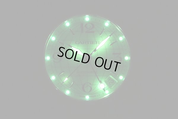 カルティエ　パシャＣ　メリディアン　２３７７　銀文字盤　ライト暗闇