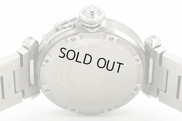 カルティエ　パシャＣ　メリディアン　２３７７　銀文字盤　裏面拡大