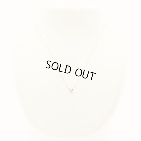 ポンテヴェキオ　K18PG ダイアイリネックレス 0.03ct 1.80g　装着イメージ