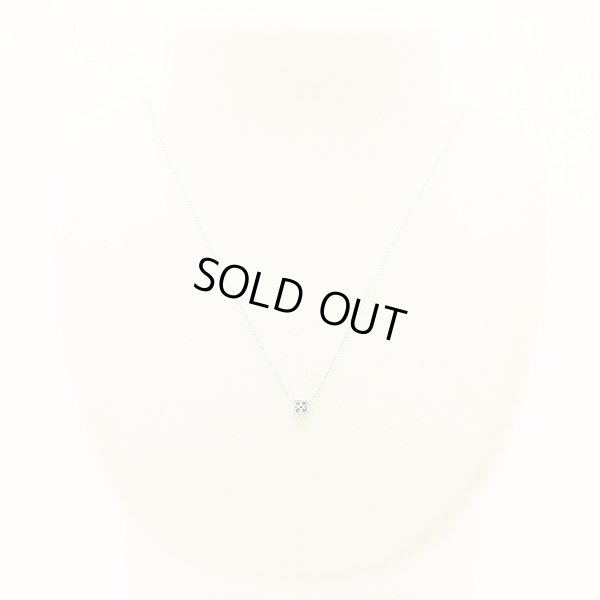 ポンテヴェキオ　K18WG ダイアイリネックレス 0.14ct 1.70g　装着イメージ