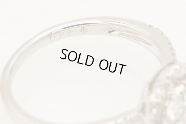 ポンテヴェキオ　K18WG ダイアイリリング 0.52ct 2.60g　刻印