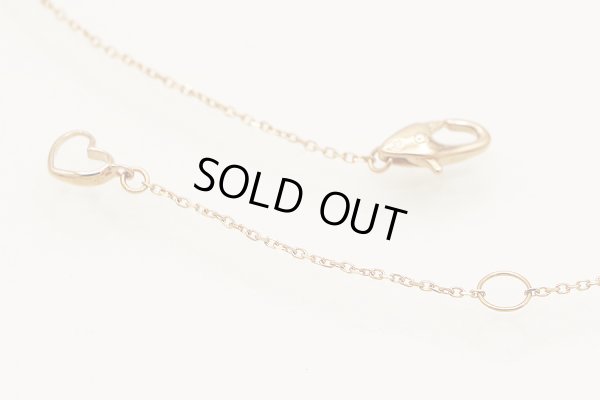 ポンテヴェキオ　K18PG ダイアイリネックレス 0.03ct 1.80g　留め具外したイメージ