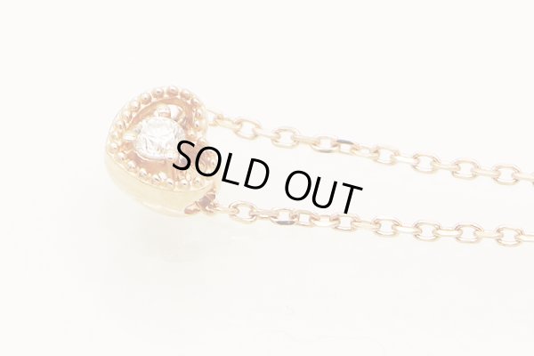 ポンテヴェキオ　K18PG ダイアイリネックレス 0.03ct 1.80g　拡大