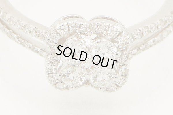 ポンテヴェキオ　K18WG ダイアイリリング 0.52ct 2.60g　拡大