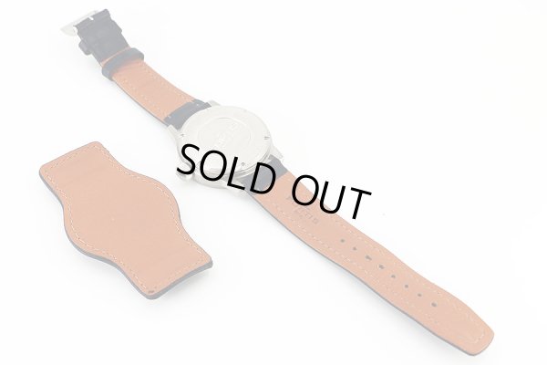 フォルティス　フリーガーコクピット　６４５．１０　黒／橙文字盤　革ベルト状態　裏面