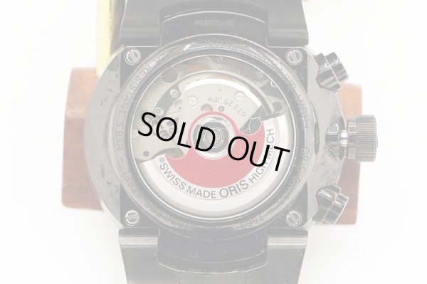 オリス　ウィリアムズ　Ｆ１クロノグラフ　６７３．７５６３　黒文字盤　裏面拡大