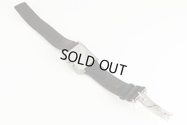 グッチ 銀文字盤 革ベルト状態 裏面