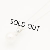 タサキ　PT900/850 パールダイアイリペンダントネックレス 0.03ct 2.90g