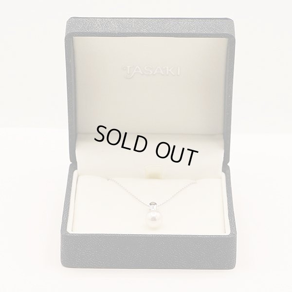 タサキ　PT900/850 パールダイアイリペンダントネックレス 0.03ct 2.90g　箱