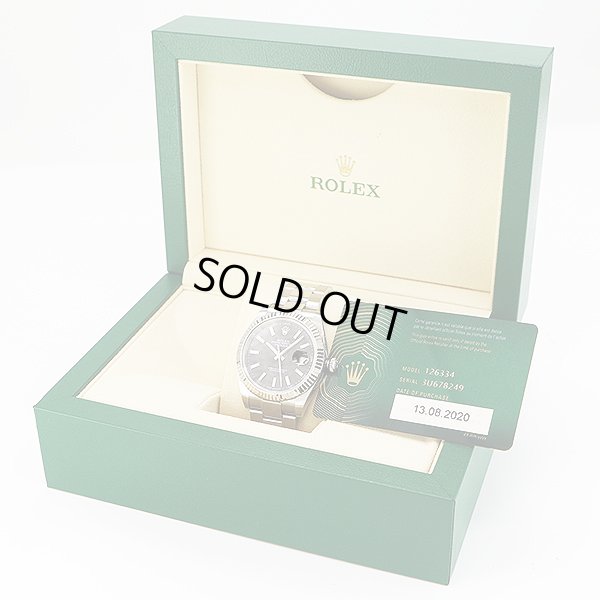 ロレックス　１２６３３４　３Ｕ６７８２４９　黒棒文字盤　箱・保証書