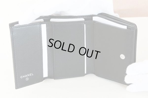 シャネル　カメリア スモールフラップウォレット AP0116 ブラック／SIV金具　中身