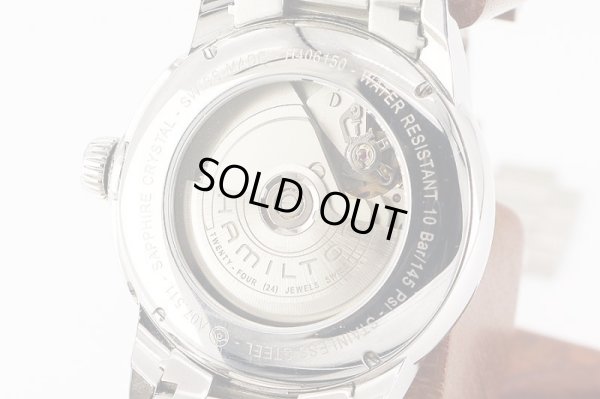 ハミルトン　レイルロード　Ｈ４０６１５０　黒文字盤　裏面拡大