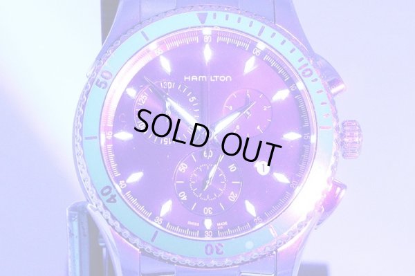 ハミルトン　ジャズマスター　クロノグラフ　Ｈ３７５１２０　黒文字盤　ライト