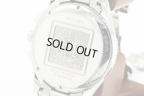 ハミルトン　ジャズマスター　クロノグラフ　Ｈ３７５１２０　黒文字盤　裏面拡大